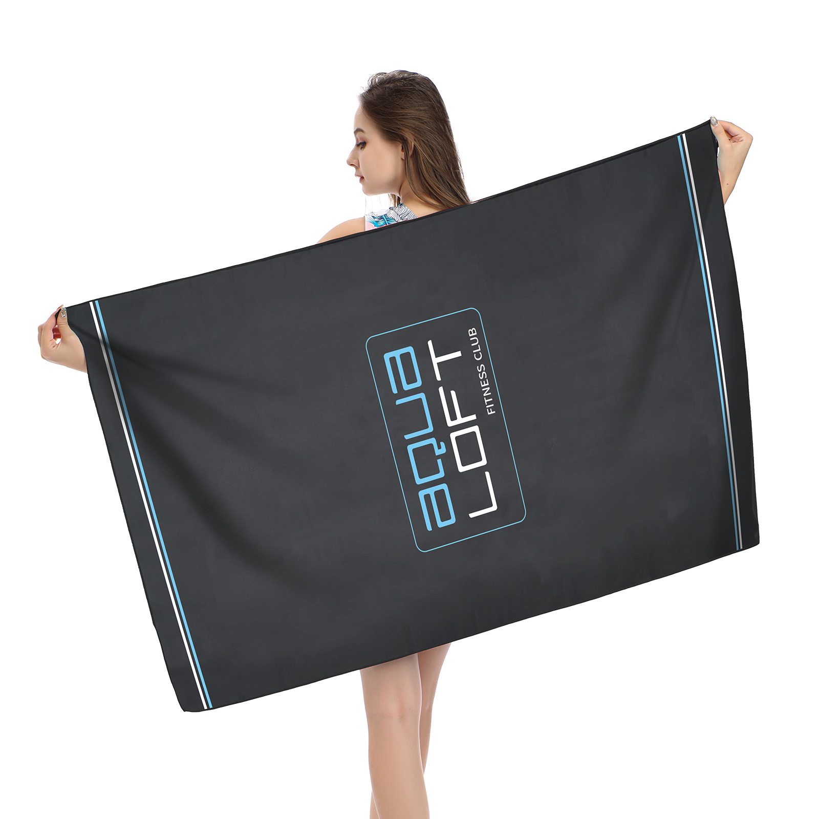 Golf Towel - Aqua ผ้าไมโครไฟเบอร์แห้งเร็วและดูดซับน้ำขนาดกะทัดรัดเป็นพิเศษสำหรับเดินทางผ้าขนหนูนุ่มน้ำหนักเบาสำหรับเล่นกีฬาแห้งเร็ว