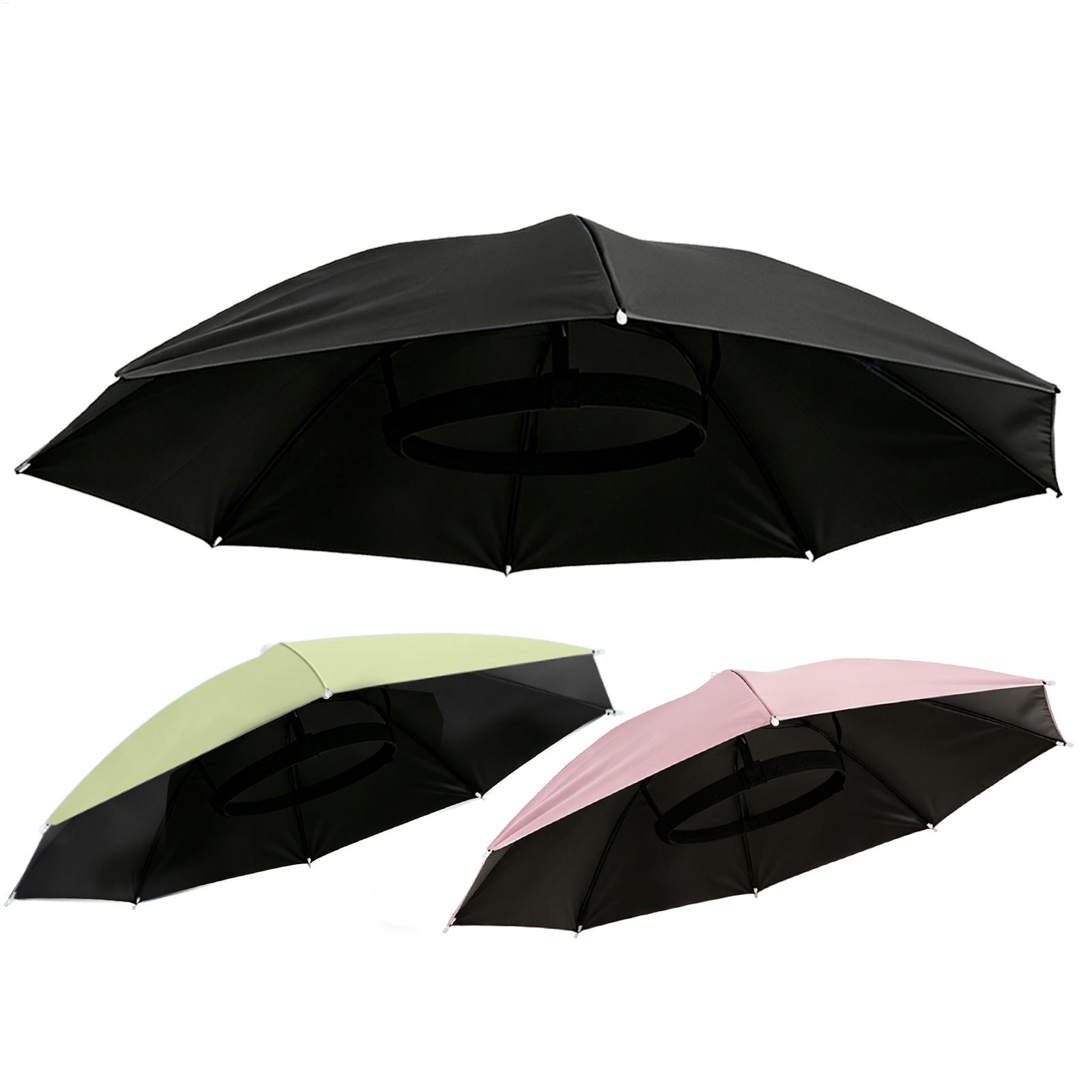 Golf Umbrella - หมวกพับได้แบบกันน้ำ หมวกคลุมศีรษะแบบแฮนด์ฟรี ปรับได้ หมวกกันแดดสำหรับผู้หญิงผู้ชาย สำหรับกิจกรรมกลางแจ้ง ชายหาด