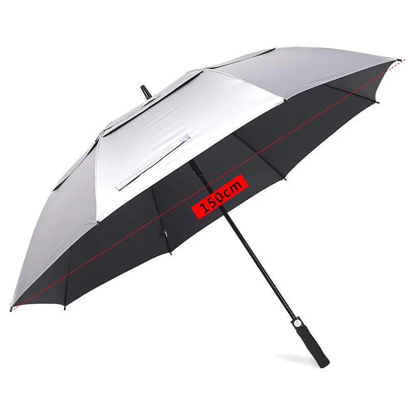 ร่มสนามร่มกันแดดสองชั้นสีเงินท - Golf Umbrella Large บทวิจารณ์และราคา